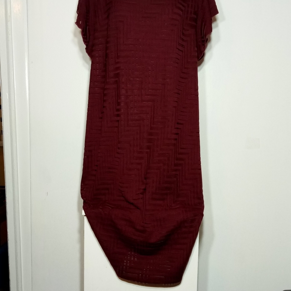 Cato Burgundy Midi Dress Sz 22/24W - Picture 10 of 14